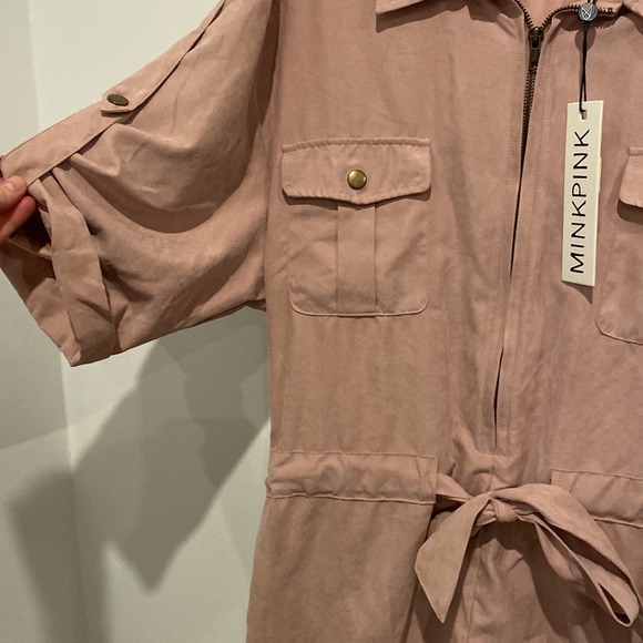 MinkPink utility pink playsuit size S (could fit small M) - Picture 4 of 5